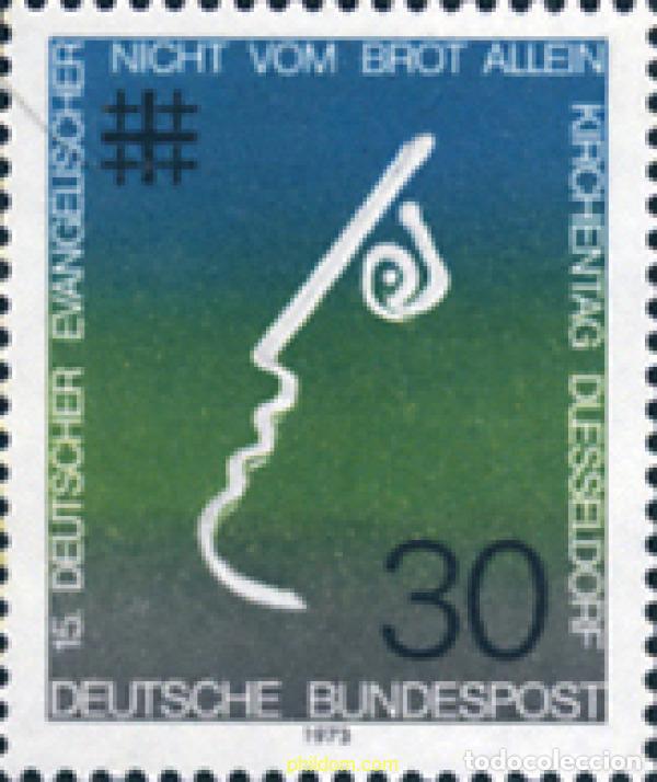Sellos: 150202 MNH ALEMANIA FEDERAL 1973 DIA DE LA IGLESIA EVANGELICA