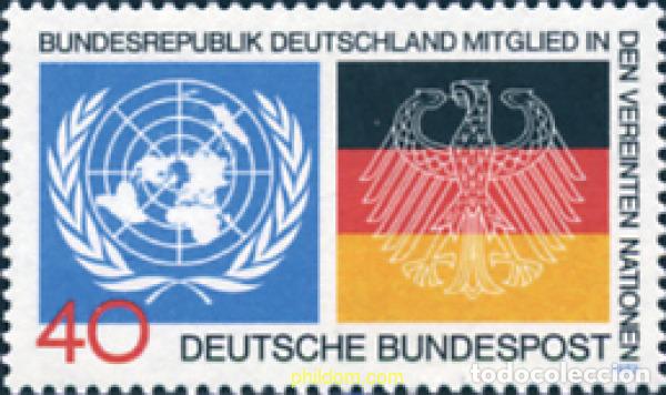 Sellos: 150206 MNH ALEMANIA FEDERAL 1973 ADMISION DE ALEMANIA FEDERAL A LAS NACIONES UNIDAS
