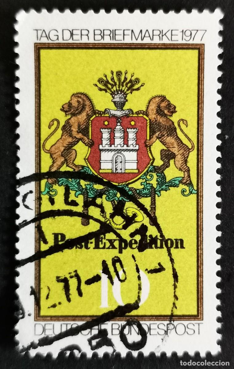 Sellos: Sello Alemania R. Federal 1977, D&iacute;a del Sello de 1977, 10 Pf. Michel: DE 948