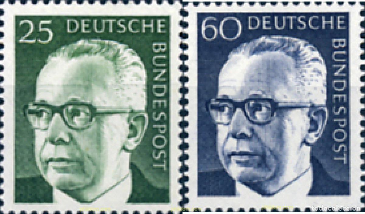 Sellos: 664080 MNH ALEMANIA FEDERAL 1971 PRESIDENTE GUSTAV HEINEMANN
