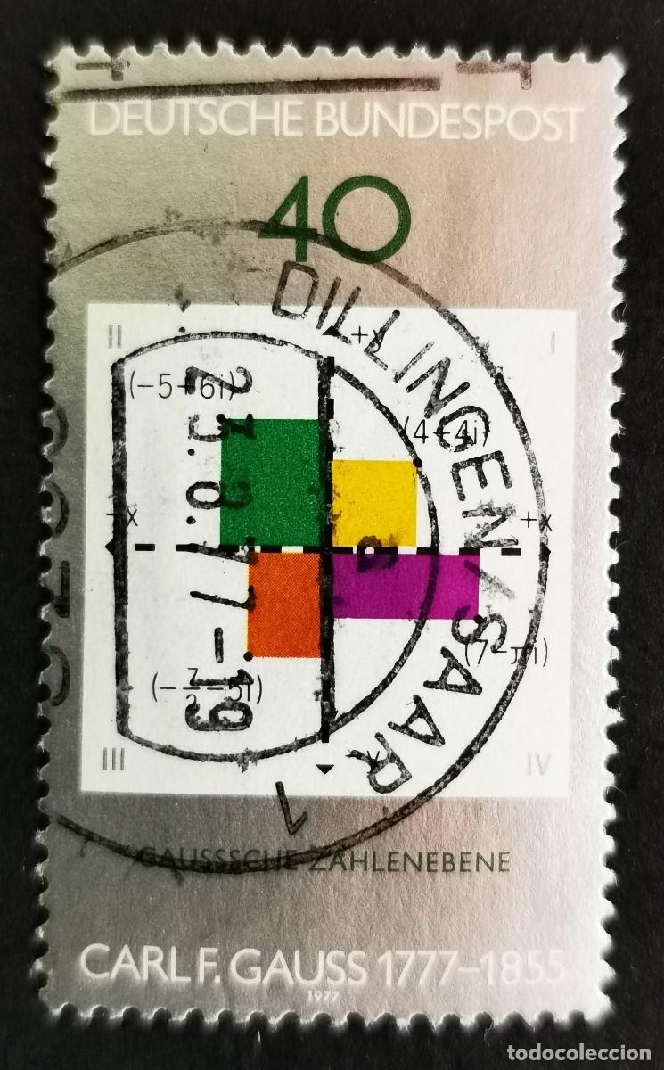 Sellos: Sello Alemania R. Federal 1977, Plano gaussiano de n&uacute;meros complejos, 40 Pf. Michel: DE 948