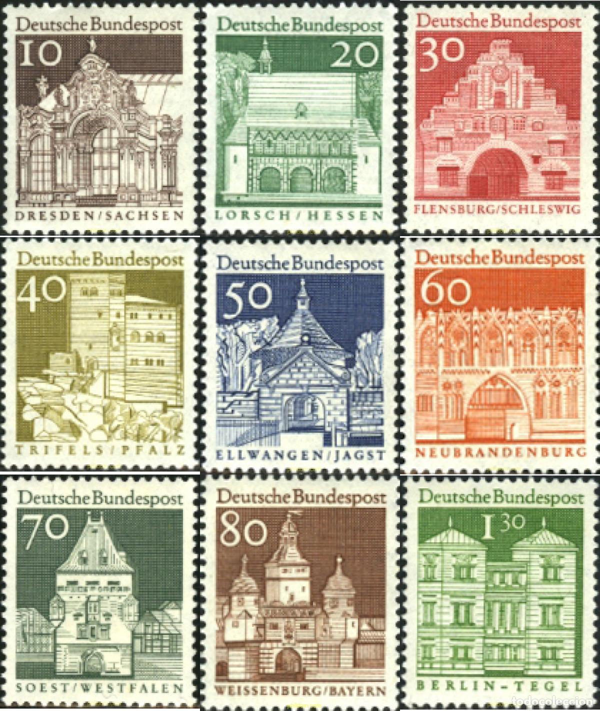 Sellos: 249377 MNH ALEMANIA FEDERAL 1966 EDIFICIOS HISTORICOS