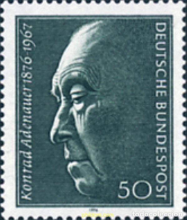 Sellos: 150240 MNH ALEMANIA FEDERAL 1976 CENTENARIO DEL NACIMIENTO DE KONRAD ADENAUER