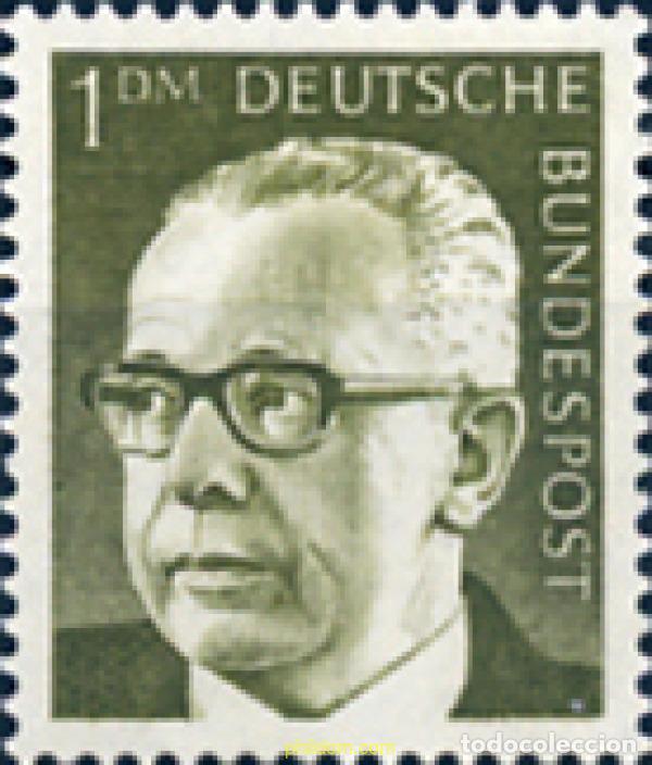 Sellos: 249394 MNH ALEMANIA FEDERAL 1970 PRESIDENTE GUSTAV HEINEMANN