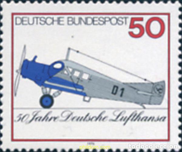 Sellos: 150242 MNH ALEMANIA FEDERAL 1976 50 ANIVERSARIO DE LA COMPA&Ntilde;IA AEREA LUFTHANSA