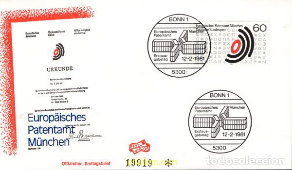 Sellos: 447691 MNH ALEMANIA FEDERAL 1981 OFICINA DE PATENTES EUROPEAS