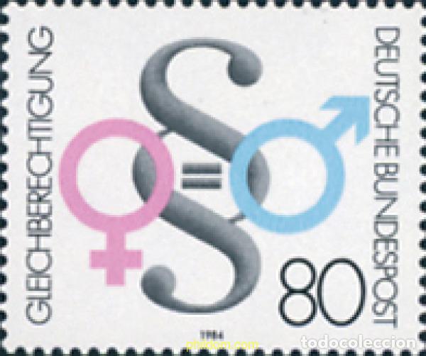 Sellos: 150285 MNH ALEMANIA FEDERAL 1984 PRINCIPIOS DE LA DEMOCRACIA. IGUALDAD DE DERECHOS PARA EL HOMBRE Y
