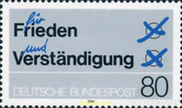 Sellos: 150286 MNH ALEMANIA FEDERAL 1984 CAMPA&Ntilde;A PARA LA PAZ Y LA COMPRENSION