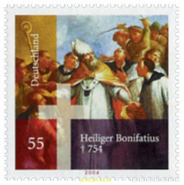 Briefmarken: 145610 MNH ALEMANIA FEDERAL 2004 1250 ANIVERSARIO DE LA MUERTE DE SAN BONIFACIO