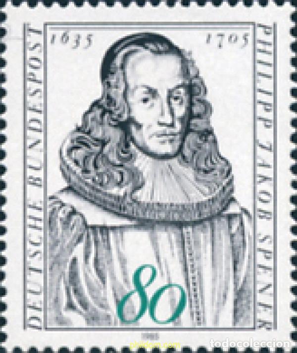 Francobolli: 150289 MNH ALEMANIA FEDERAL 1985 350 ANIVERSARIO DEL NACIMIENTO DEL TEOLOGO PHILIPP JAKOB SPENER
