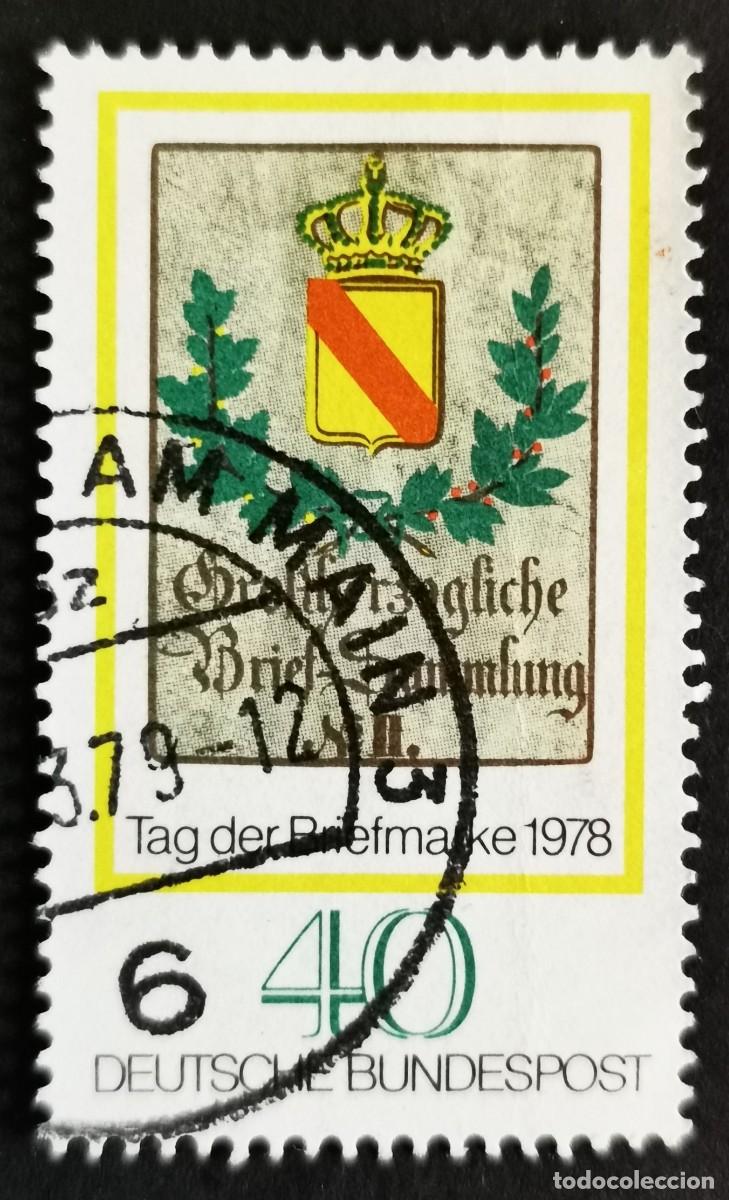 Sellos: Sello Alemania R. Federal 1978, D&iacute;a del Sello Escudo de la oficina de correos, 40 Pf. Michel: DE 980