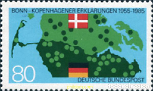 Sellos: 150293 MNH ALEMANIA FEDERAL 1985 30 ANIVERSARIO DE LA DECLARACION COMUN BONN-COPENHAGUE