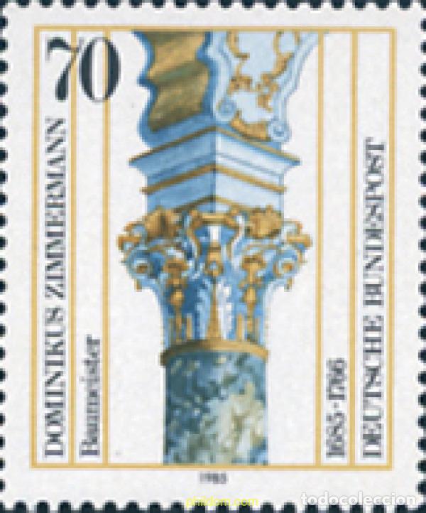 Sellos: 150298 MNH ALEMANIA FEDERAL 1985 3 CENTENARIO DEL NACIMIENTO DEL ARQUITECTO DOMINIKUS ZIMMERMANN