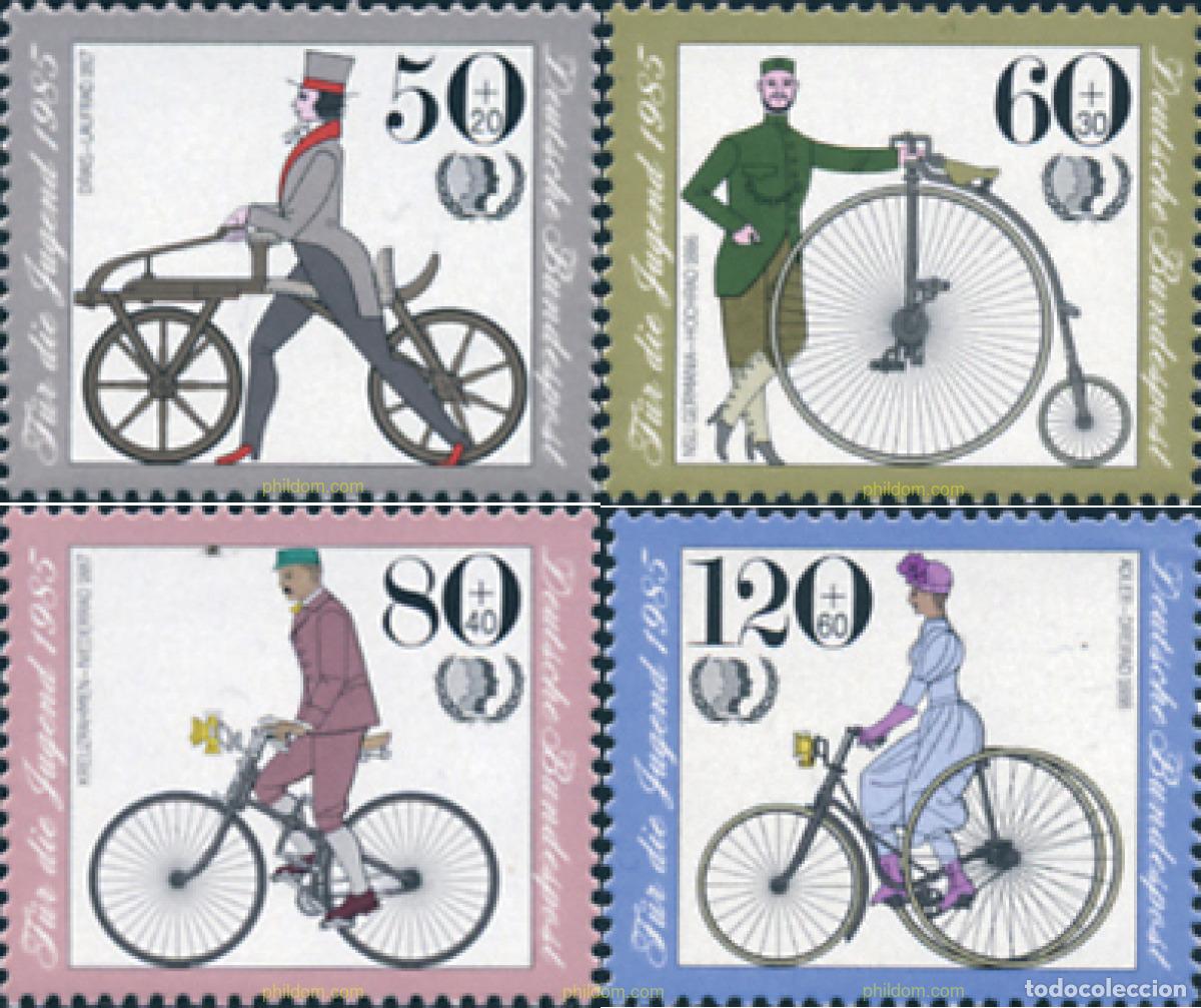 Sellos: 150294 MNH ALEMANIA FEDERAL 1985 BICICLETAS HISTORICAS.