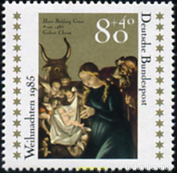 Sellos: 150305 MNH ALEMANIA FEDERAL 1985 NAVIDAD Y 500 ANIVERSARIO DEL NACIMIENTO DEL PINTOR HANS BALDUNG