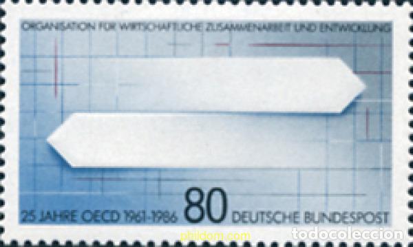 Sellos: 150314 MNH ALEMANIA FEDERAL 1986 25 ANIVERSARIO DE LA OCDE