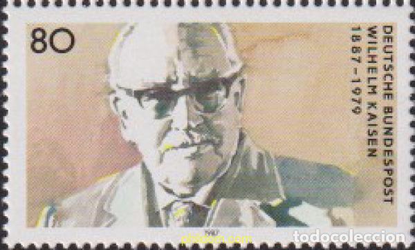 Sellos: 150330 MNH ALEMANIA FEDERAL 1987 CENTENARIO DEL NACIMIENTO DE WILHELM KAISEN
