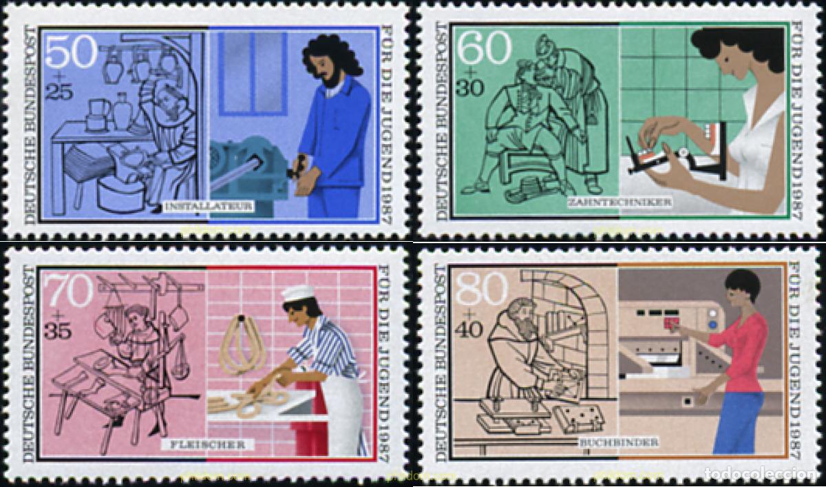 Sellos: 150326 MNH ALEMANIA FEDERAL 1987 OFICIOS