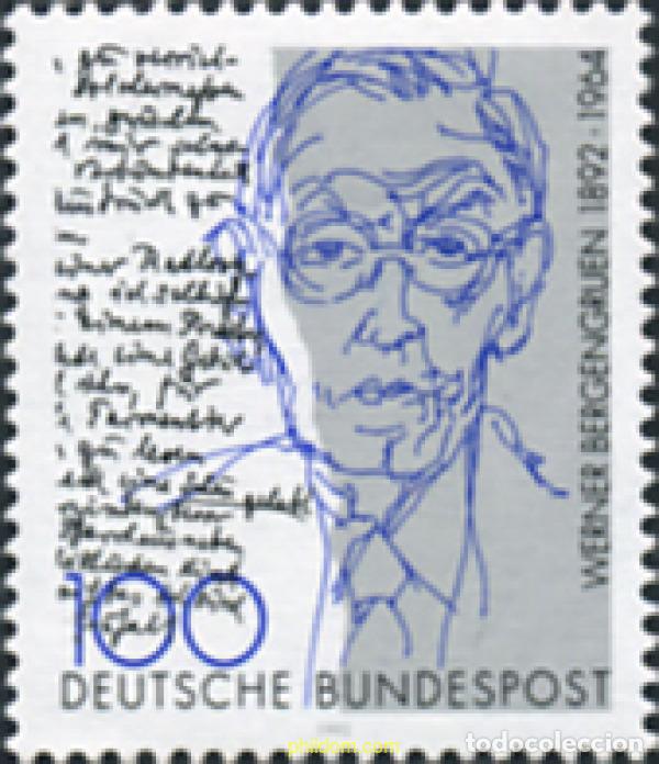 Stamps: 150348 MNH ALEMANIA FEDERAL 1992 CENTENARIO DEL NACIMIENTO DE WERNER BERGENGRUEN