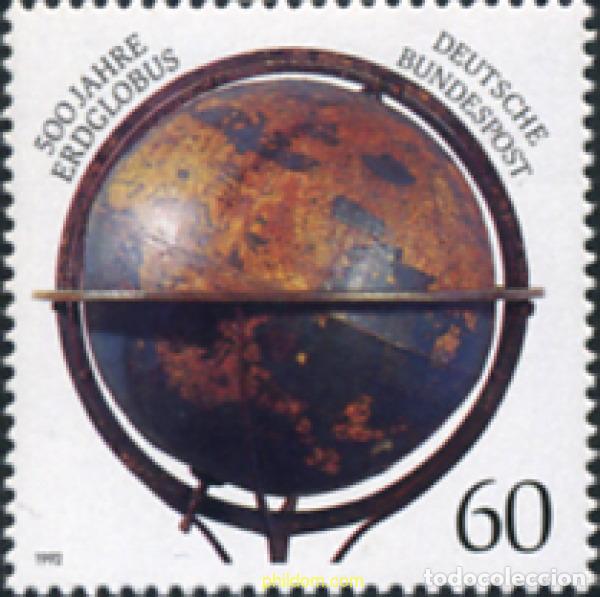 Stamps: 150346 MNH ALEMANIA FEDERAL 1992 500 ANIVERSARIO DEL GLOBO TERRESTRE DE BEHAIM