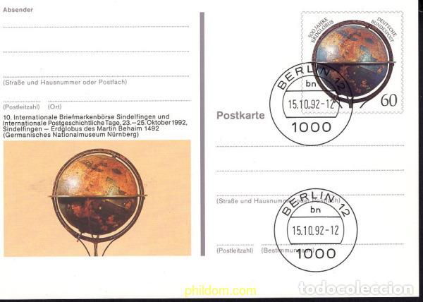 Stamps: 676979 MNH ALEMANIA FEDERAL 1992 500 ANIVERSARIO DEL GLOBO TERRESTRE DE BEHAIM
