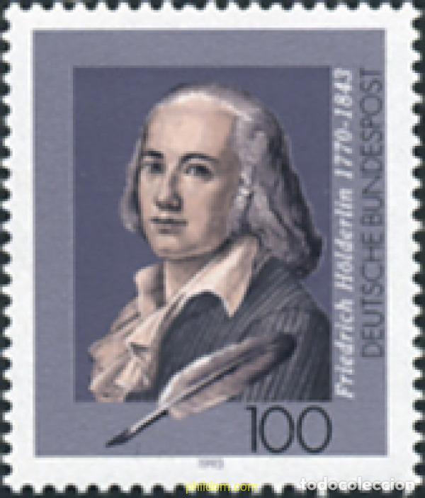 Stamps: 150373 MNH ALEMANIA FEDERAL 1993 150 ANIVERSARIO DE LA MUERTE DEL POETA FRIEDRICH H&Ouml;LDERLIN
