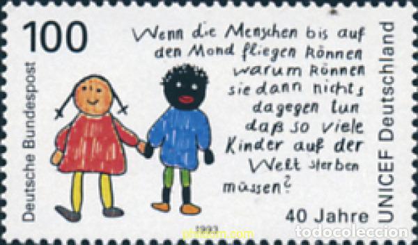 Stamps: 150374 MNH ALEMANIA FEDERAL 1993 40 ANIVERSARIO DEL COMITE ALEMAN DE UNICEF