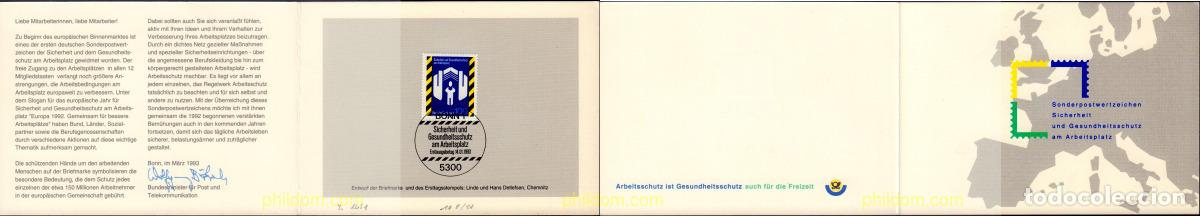 Stamps: 574315 MNH ALEMANIA FEDERAL 1993 A&Ntilde;O EUROPEO DE LA SEGURIDAD LABORAL