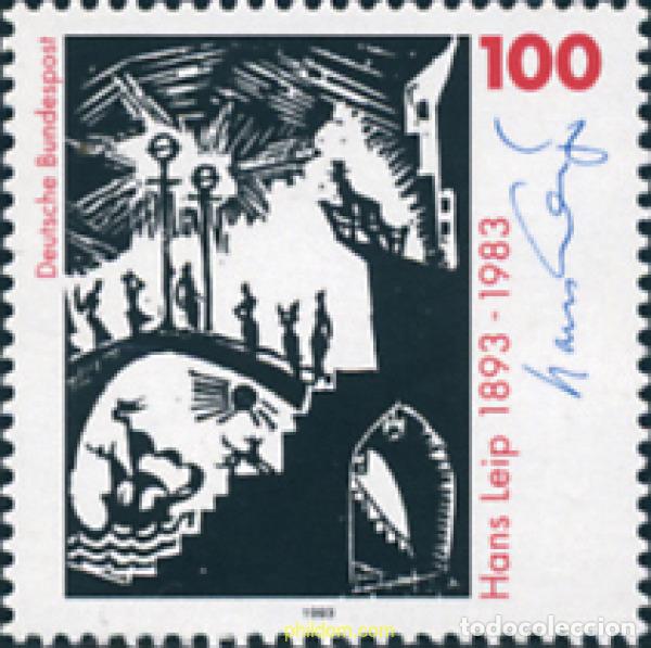 Timbres: 150384 MNH ALEMANIA FEDERAL 1993 CENTENARIO DEL NACIMIENTO DEL POETA Y PINTOR HANS LEIP