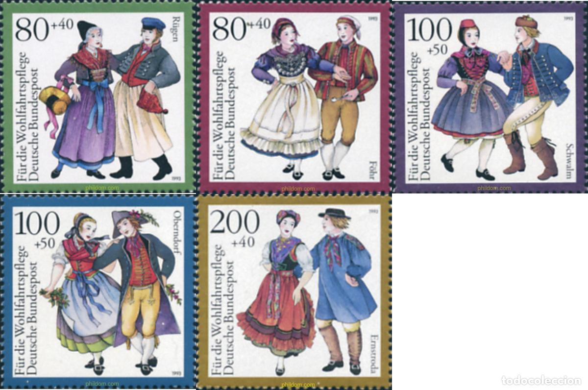 Timbres: 150385 MNH ALEMANIA FEDERAL 1993 TRAJES REGIONALES