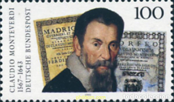 Timbres: 150390 MNH ALEMANIA FEDERAL 1993 350 ANIVERSARIO DE LA MUERTE DE CLAUDIO MONTEVERDI