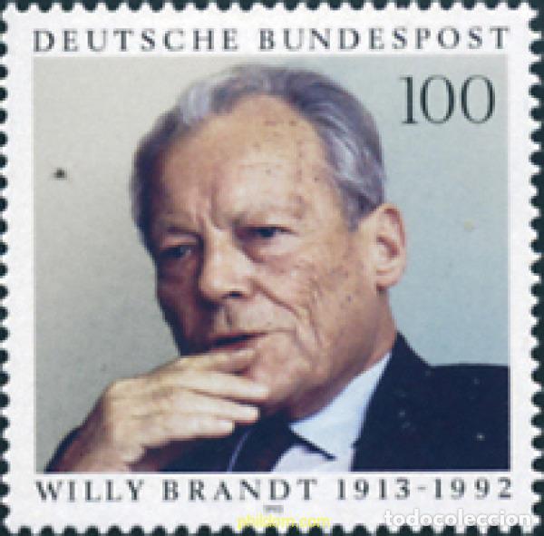 Sellos: 150391 MNH ALEMANIA FEDERAL 1993 80 ANIVERSARIO DEL NACIMIENTO DEL POLITICO WILLY BRANDT