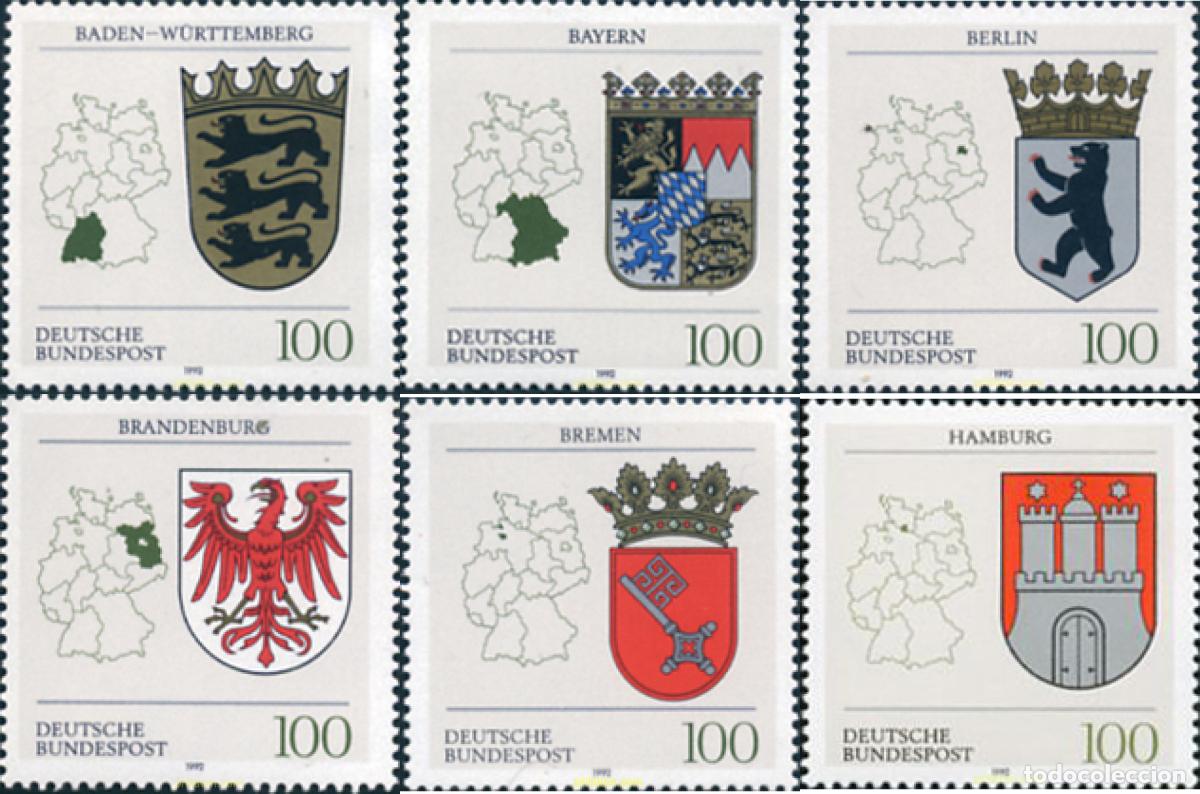 Sellos: 150344 MNH ALEMANIA FEDERAL 1992 ESCUDOS