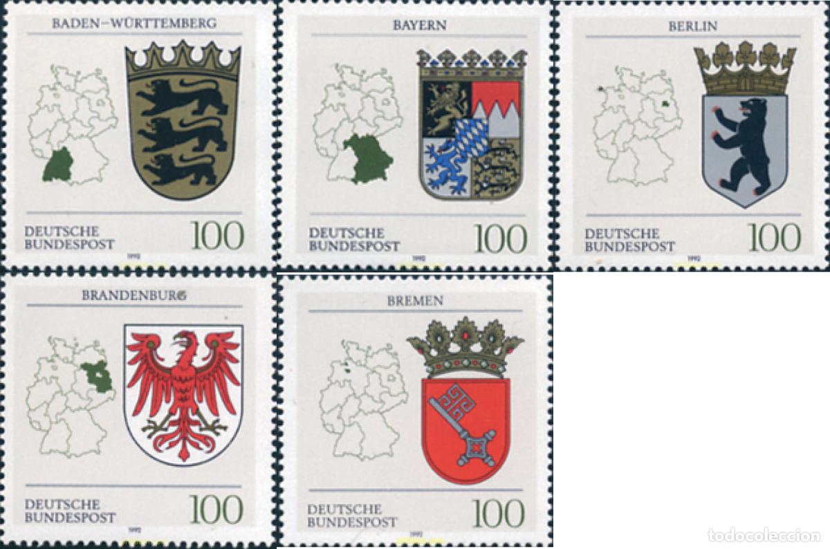 Sellos: 335164 MNH ALEMANIA FEDERAL 1992 ESCUDOS