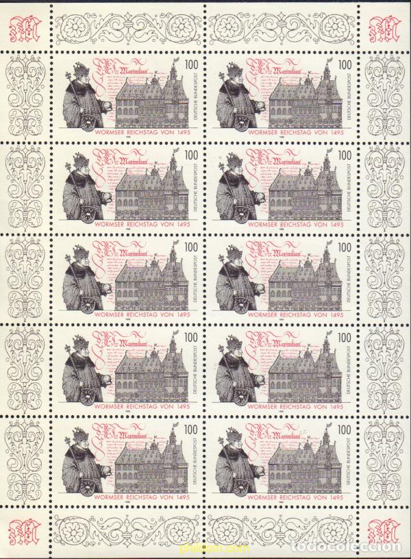 Sellos: 146330 MNH ALEMANIA FEDERAL 1995 5 CENTENARIO DE LA DIETA DE WORMS