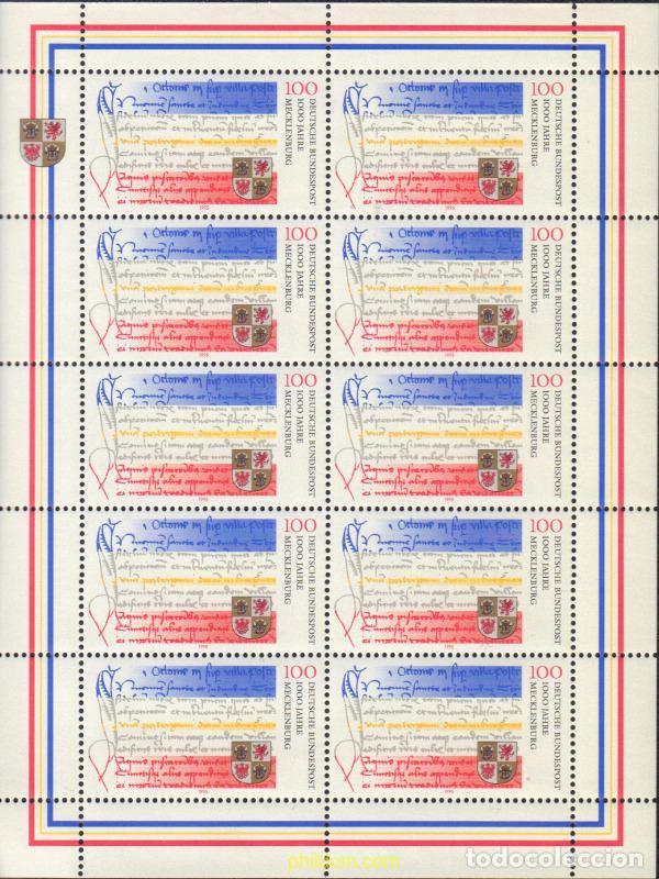 Sellos: 146334 MNH ALEMANIA FEDERAL 1995 MILENARIO DE MECKLENBURG