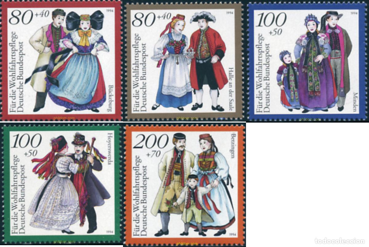 Sellos: 146300 MNH ALEMANIA FEDERAL 1994 TRAJES REGIONALES