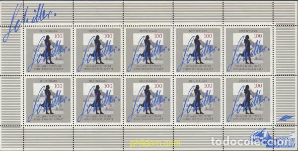 Sellos: 146385 MNH ALEMANIA FEDERAL 1995 CENTENARIO DE LA SOCIEDAD &rdquo;DEUTSCHE SCHILLERGESELLSCHAFT&rdquo;