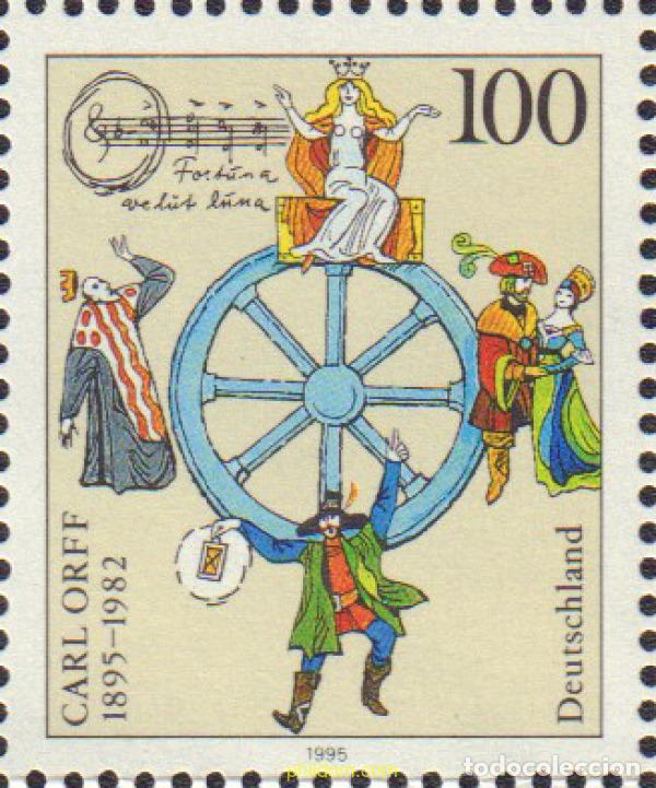 Sellos: 146431 MNH ALEMANIA FEDERAL 1995 CENTENARIO DEL NACIMIENTO DE CARL ORFF