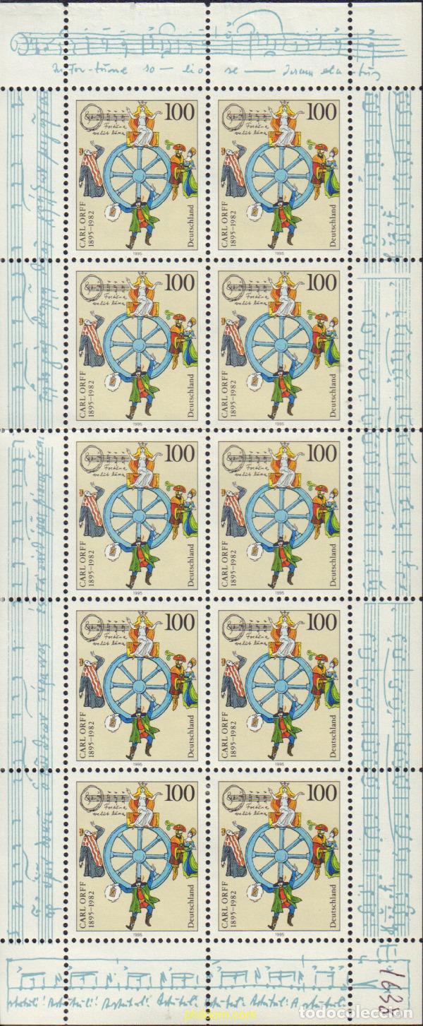 Sellos: 146432 MNH ALEMANIA FEDERAL 1995 CENTENARIO DEL NACIMIENTO DE CARL ORFF
