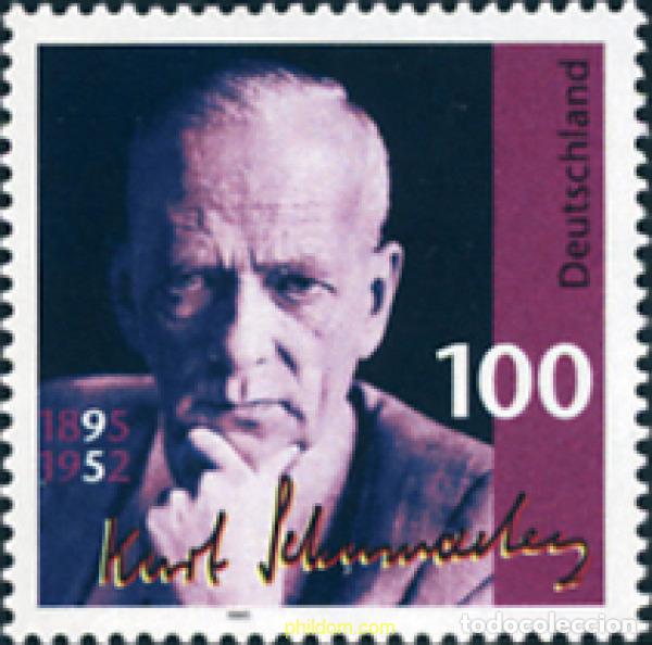 Timbres: 146450 MNH ALEMANIA FEDERAL 1995 CENTENARIO DEL NACIMIENTO DE KURT SCHUMACHER