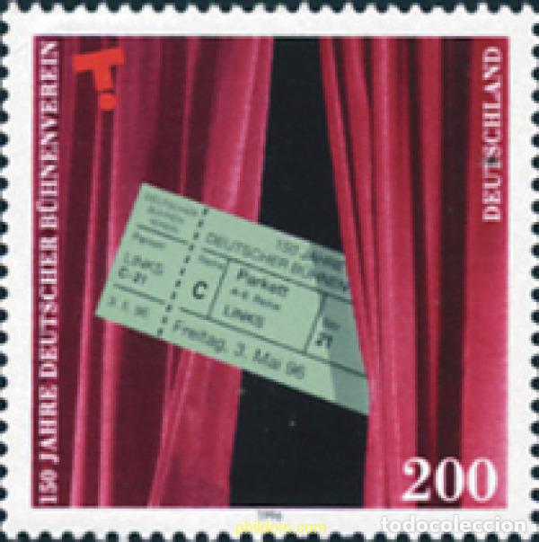 Sellos: 146522 MNH ALEMANIA FEDERAL 1996 150 ANIVERSARIO DE LA ASOCIACION DE TEATROS ALEMANES