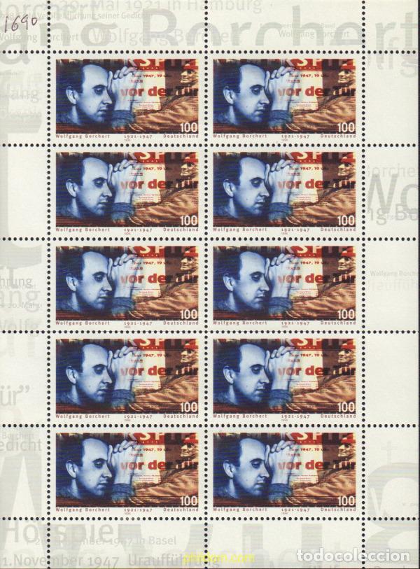 Selos: 146527 MNH ALEMANIA FEDERAL 1996 75 ANIVERSARIO DEL NACIMIENTO DEL ESCRITOR WOLFGANG BORCHERT