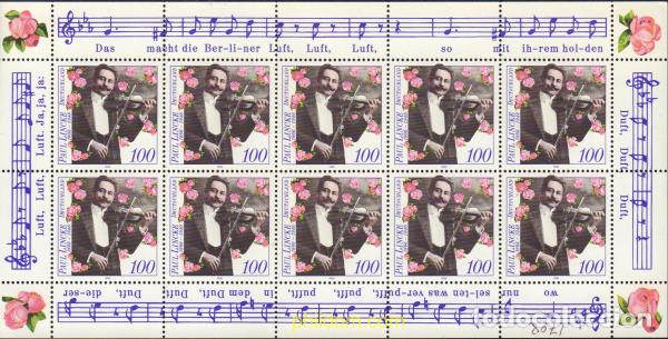 Sellos: 146548 MNH ALEMANIA FEDERAL 1996 50 ANIVERSARIO DE LA MUERTE DEL COMPOSITOR PAUL LINCKE