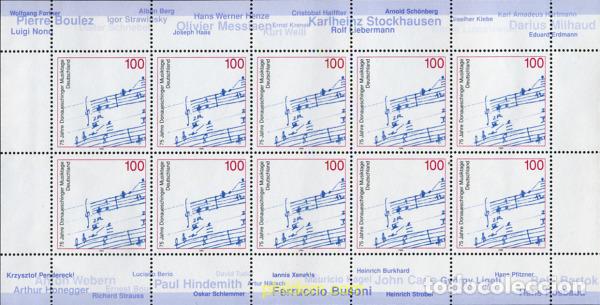 Sellos: 146567 MNH ALEMANIA FEDERAL 1996 75 ANIVERSARIO DEL FESTIVAL DE MUSICA DE DONAUESCHINGEN
