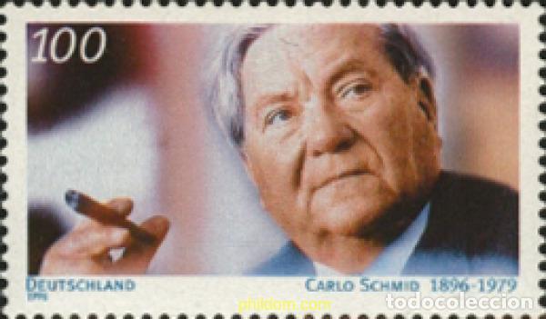 Sellos: 146572 MNH ALEMANIA FEDERAL 1996 CENTENARIO DEL NACIMIENTO DE CARLO SCHMID