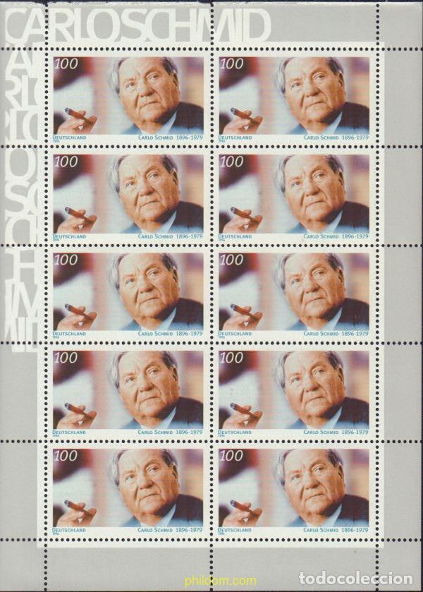 Sellos: 146573 MNH ALEMANIA FEDERAL 1996 CENTENARIO DEL NACIMIENTO DE CARLO SCHMID