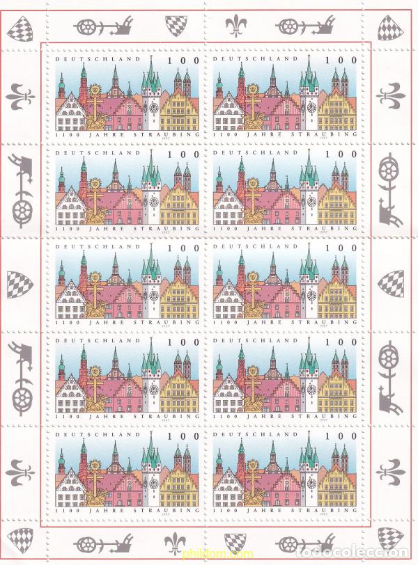 Sellos: 146608 MNH ALEMANIA FEDERAL 1997 1100 ANIVERSARIO DE LA CIUDAD DE STRAUBING