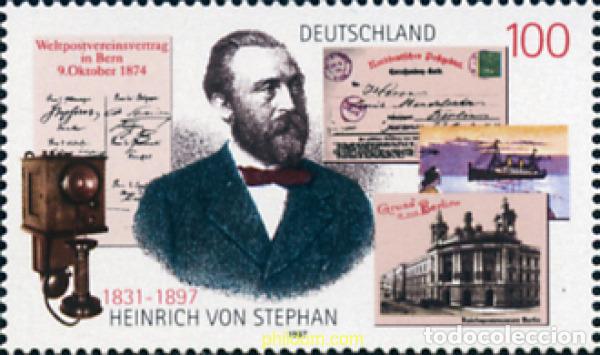 Sellos: 146614 MNH ALEMANIA FEDERAL 1997 CENTENARIO DE LA MUERTE DE HEINRICH VON STEPHAN