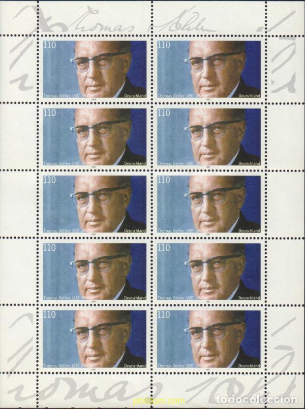 Sellos: 146687 MNH ALEMANIA FEDERAL 1997 CENTENARIO DEL NACIMIENTO DE THOMAS DEHLER